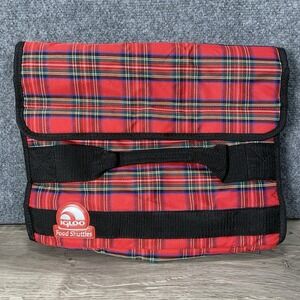 IGLOO Food Shuttle Red Plaid Insulated Cooler Tote Vintage Casserole Carrier EUC